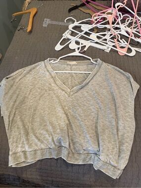 Light Green V-Neck Women's Top - Casual Relaxed Fit